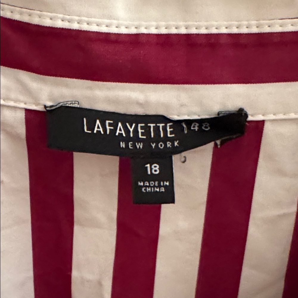 LAFAYETTE 148 NEW YORK Striped Button Down Tank - Picture 5 of 5